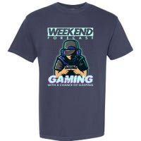 Weekend Forecast Gaming With A Chance Of Sleeping Garment-Dyed Heavyweight T-Shirt