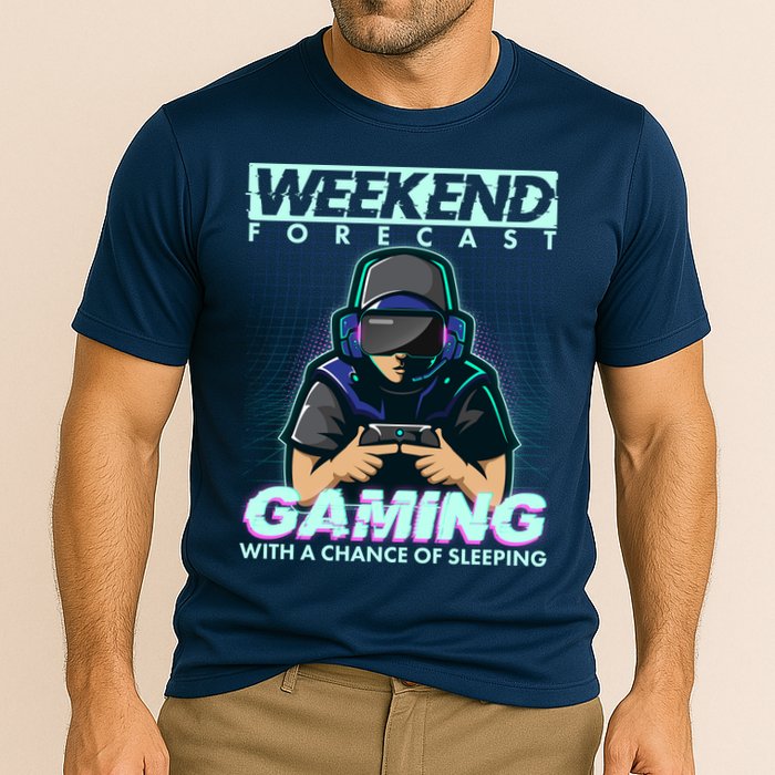 Weekend Forecast Gaming With A Chance Of Sleeping Performance Shirt