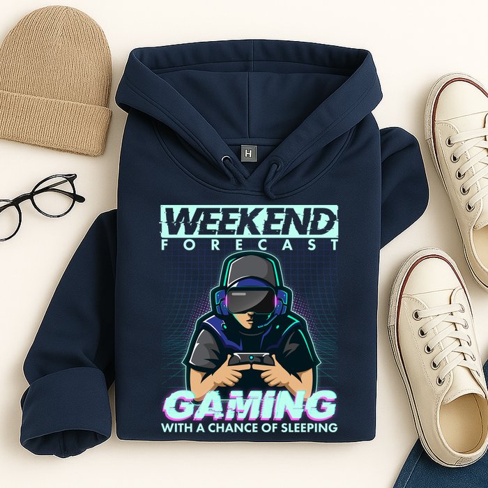 Weekend Forecast Gaming With A Chance Of Sleeping Hoodie
