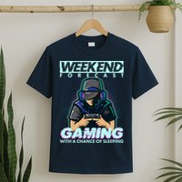 Weekend Forecast Gaming With A Chance Of Sleeping T-Shirt