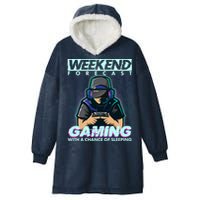Weekend Forecast Gaming With A Chance Of Sleeping Hooded Wearable Blanket