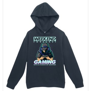 Weekend Forecast Gaming With A Chance Of Sleeping Urban Pullover Hoodie