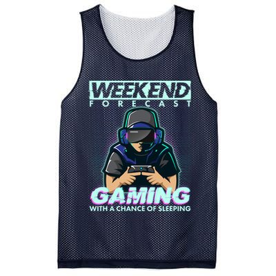 Weekend Forecast Gaming With A Chance Of Sleeping Mesh Reversible Basketball Jersey Tank