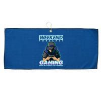 Weekend Forecast Gaming With A Chance Of Sleeping Large Microfiber Waffle Golf Towel
