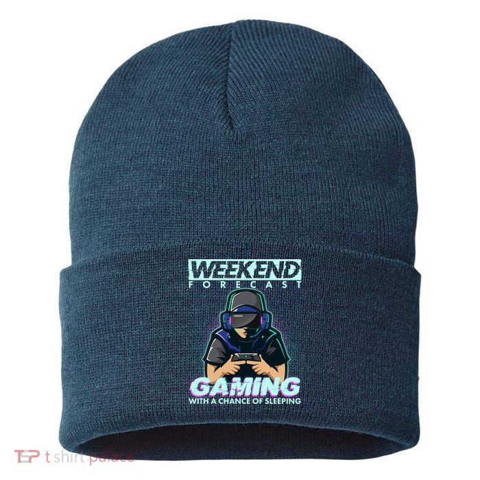 Weekend Forecast Gaming With A Chance Of Sleeping Sustainable Knit Beanie