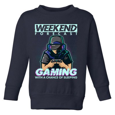 Weekend Forecast Gaming With A Chance Of Sleeping Toddler Sweatshirt