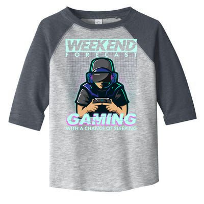 Weekend Forecast Gaming With A Chance Of Sleeping Toddler Fine Jersey T-Shirt