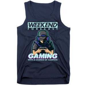 Weekend Forecast Gaming With A Chance Of Sleeping Tank Top