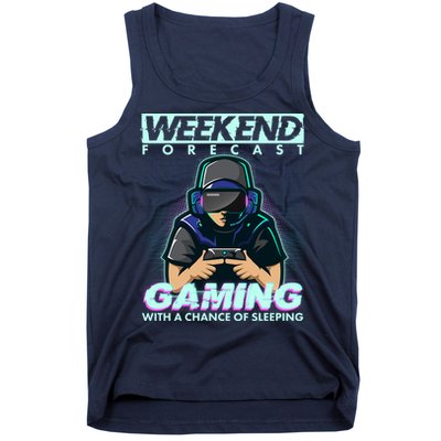 Weekend Forecast Gaming With A Chance Of Sleeping Tank Top