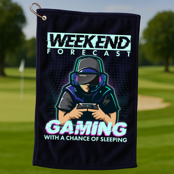 Weekend Forecast Gaming With A Chance Of Sleeping Golf Towel