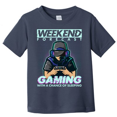 Weekend Forecast Gaming With A Chance Of Sleeping Toddler T-Shirt