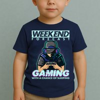 Weekend Forecast Gaming With A Chance Of Sleeping Toddler T-Shirt