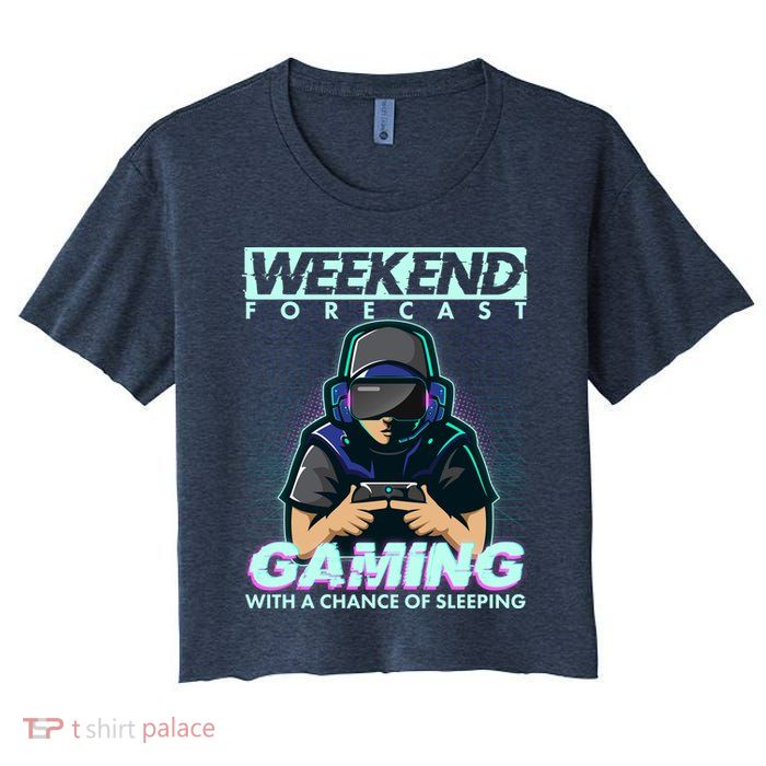 Weekend Forecast Gaming With A Chance Of Sleeping Crop Top