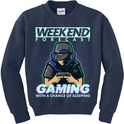Weekend Forecast Gaming With A Chance Of Sleeping Kids Sweatshirt