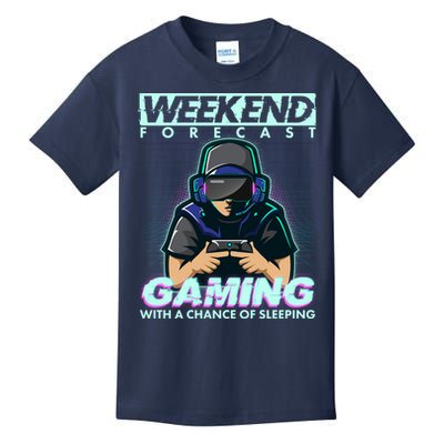 Weekend Forecast Gaming With A Chance Of Sleeping Kids T-Shirt