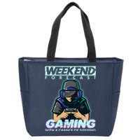 Weekend Forecast Gaming With A Chance Of Sleeping Zip Tote Bag