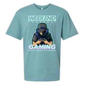 Weekend Forecast Gaming With A Chance Of Sleeping Sueded Cloud Jersey T-Shirt