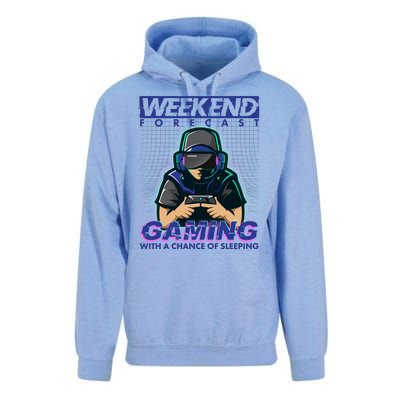 Weekend Forecast Gaming With A Chance Of Sleeping Unisex Surf Hoodie