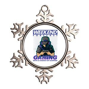 Weekend Forecast Gaming With A Chance Of Sleeping Metallic Star Ornament