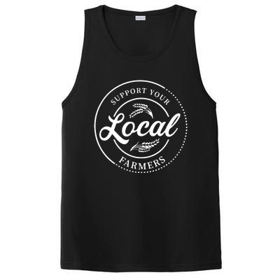 Womens Farmers Gift Support Your Local Farmers PosiCharge Competitor Tank