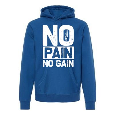 Workout Funny Gift No Pain No Gain Gift Premium Hoodie