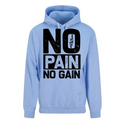 Workout Funny Gift No Pain No Gain Gift Unisex Surf Hoodie