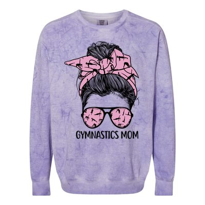 Wo Funny Gymnastics Mom Cute Gymnast Mom Mothers Day Gift Colorblast Crewneck Sweatshirt