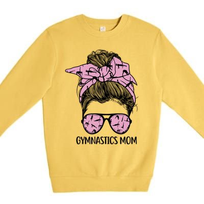 Wo Funny Gymnastics Mom Cute Gymnast Mom Mothers Day Gift Premium Crewneck Sweatshirt