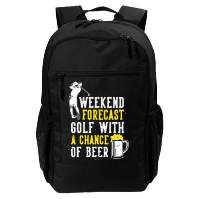 Weekend Forecast Golf With A Chance Of Beer Funny Golf Backpack