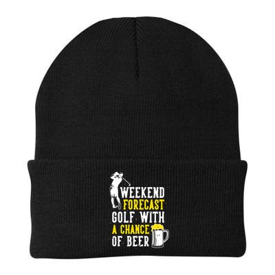 Weekend Forecast Golf With A Chance Of Beer Funny Golf Beanie