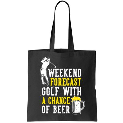 Weekend Forecast Golf With A Chance Of Beer Funny Golf Bag