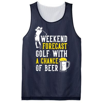 Weekend Forecast Golf With A Chance Of Beer Funny Golf Mesh Reversible Basketball Jersey Tank