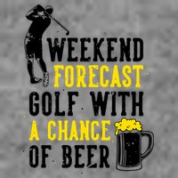 Weekend Forecast Golf With A Chance Of Beer Funny Golf Polo