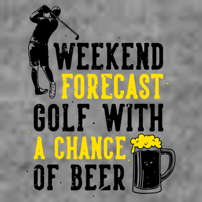 Weekend Forecast Golf With A Chance Of Beer Funny Golf Polo