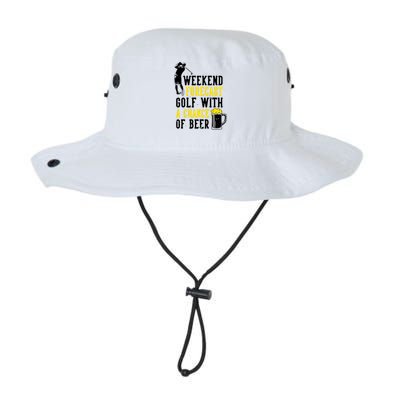 Weekend Forecast Golf With A Chance Of Beer Funny Golf Legacy Cool Fit Booney Bucket Hat