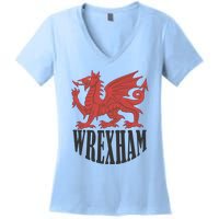 Wrexham FC Gift Football Club Wales Women's V-Neck T-Shirt