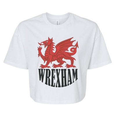 Wrexham FC Gift Football Club Wales Bella+Canvas Jersey Crop Tee