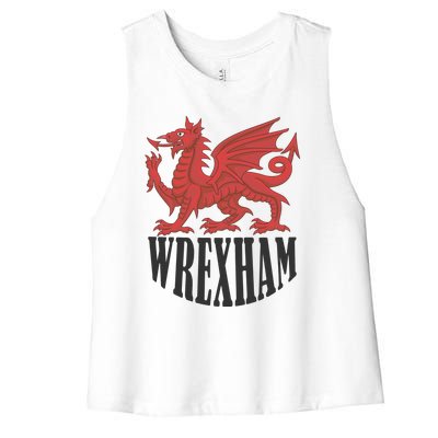 Wrexham FC Gift Football Club Wales Women's Racerback Cropped Tank