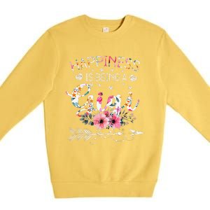 Womens Funny Gigi Mother's Day Gifts Happiness Is Being A Gigi Premium Crewneck Sweatshirt