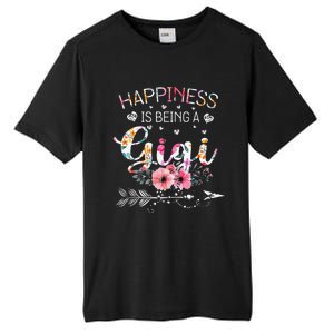 Womens Funny Gigi Mother's Day Gifts Happiness Is Being A Gigi Tall Fusion ChromaSoft Performance T-Shirt