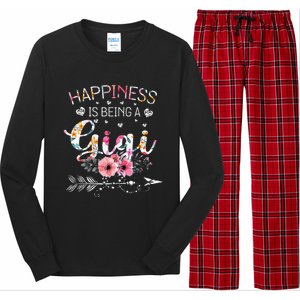 Womens Funny Gigi Mother's Day Gifts Happiness Is Being A Gigi Long Sleeve Pajama Set