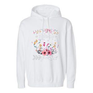 Womens Funny Gigi Mother's Day Gifts Happiness Is Being A Gigi Garment-Dyed Fleece Hoodie