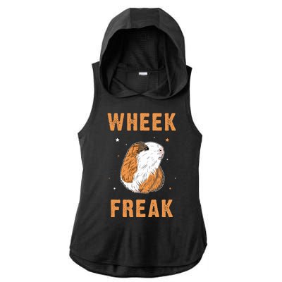 Wheek Freak Guinea Pig Ladies PosiCharge Tri-Blend Wicking Draft Hoodie Tank