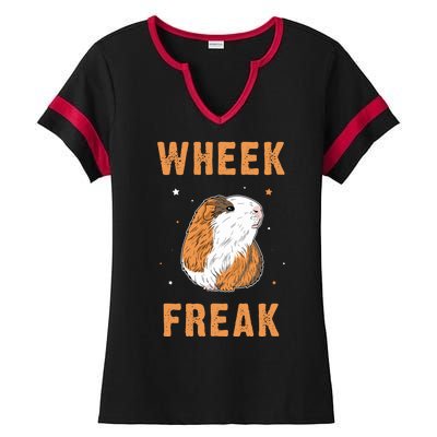 Wheek Freak Guinea Pig Ladies Halftime Notch Neck Tee