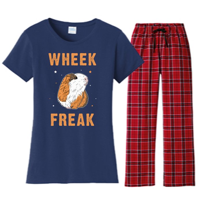 Wheek Freak Guinea Pig Women's Flannel Pajama Set