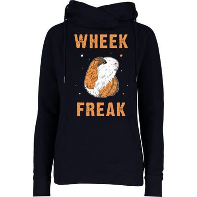 Wheek Freak Guinea Pig Womens Funnel Neck Pullover Hood