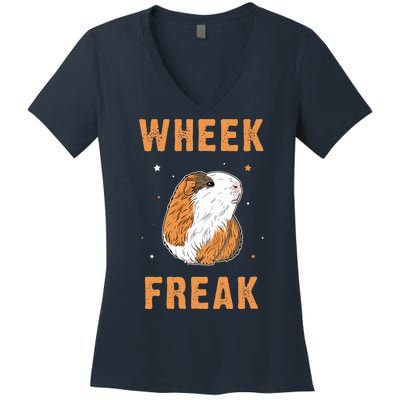 Wheek Freak Guinea Pig Women's V-Neck T-Shirt