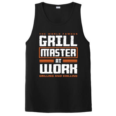 World Famous Grill Master At Work - Funny Grillmaster BBQ PosiCharge Competitor Tank