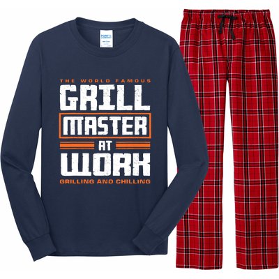 World Famous Grill Master At Work - Funny Grillmaster BBQ Long Sleeve Pajama Set