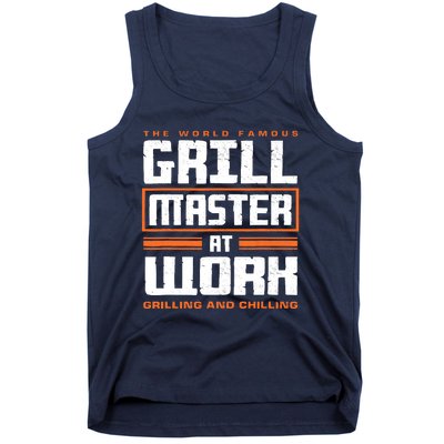 World Famous Grill Master At Work - Funny Grillmaster BBQ Tank Top